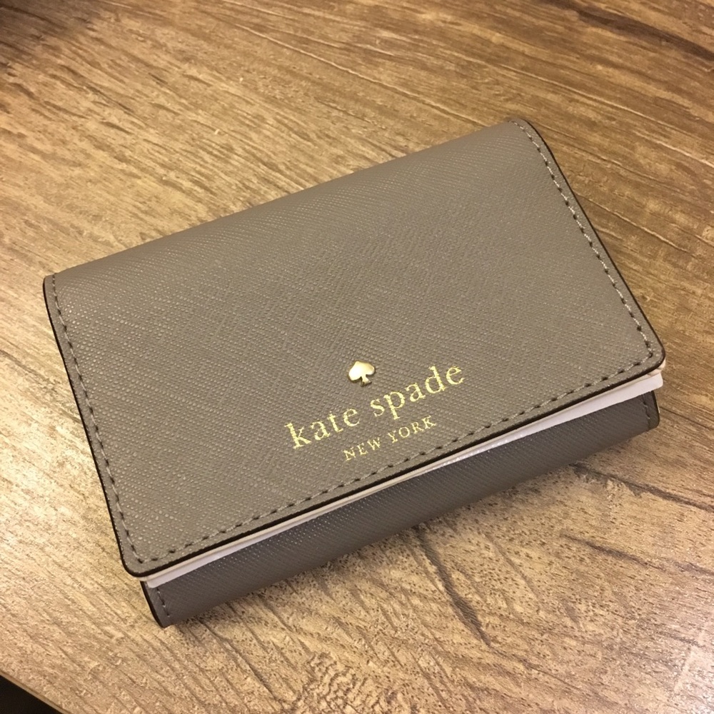 NEW Kate Spade Two Tone Card Holder Purse Wallet